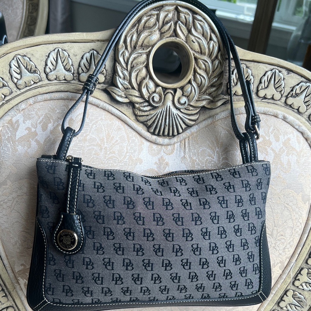AUTHENTIC Dooney & Bourke Black and Gray Shoulder Bag